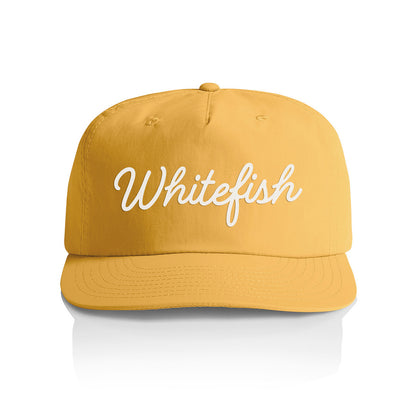 Whitefish Cursive Nylon Snapback