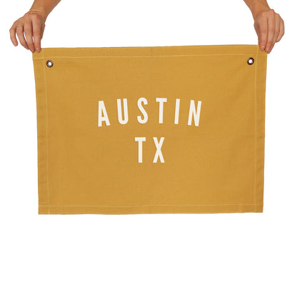 Austin TX Large Canvas Flag