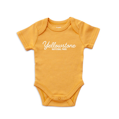 Yellowstone National Park Cursive Onesie