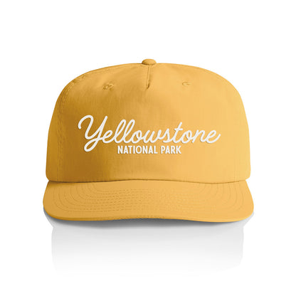 Yellowstone National Park Cursive Nylon Snapback