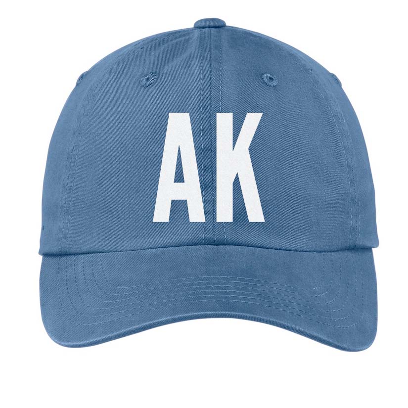 AK-OK - Blue Denim Typographic Print Baseball Cap