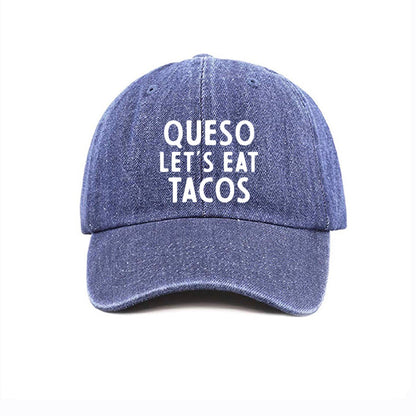 Queso Let's Eat Tacos Kids Baseball Cap