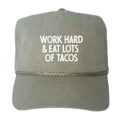 Work Hard & Eat Lots Of Tacos Canvas Trucker