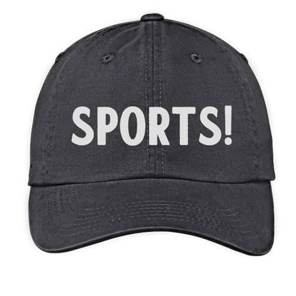 Sports! Baseball Cap Washed Black
