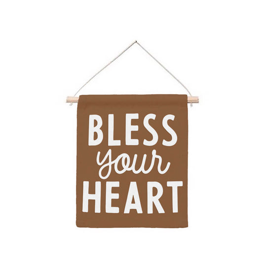 Bless Your Heart Hanging Canvas Banner