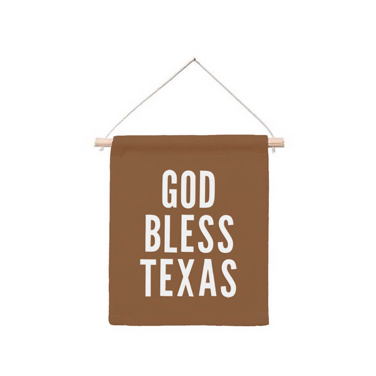 God Bless Texas Hanging Canvas Banner