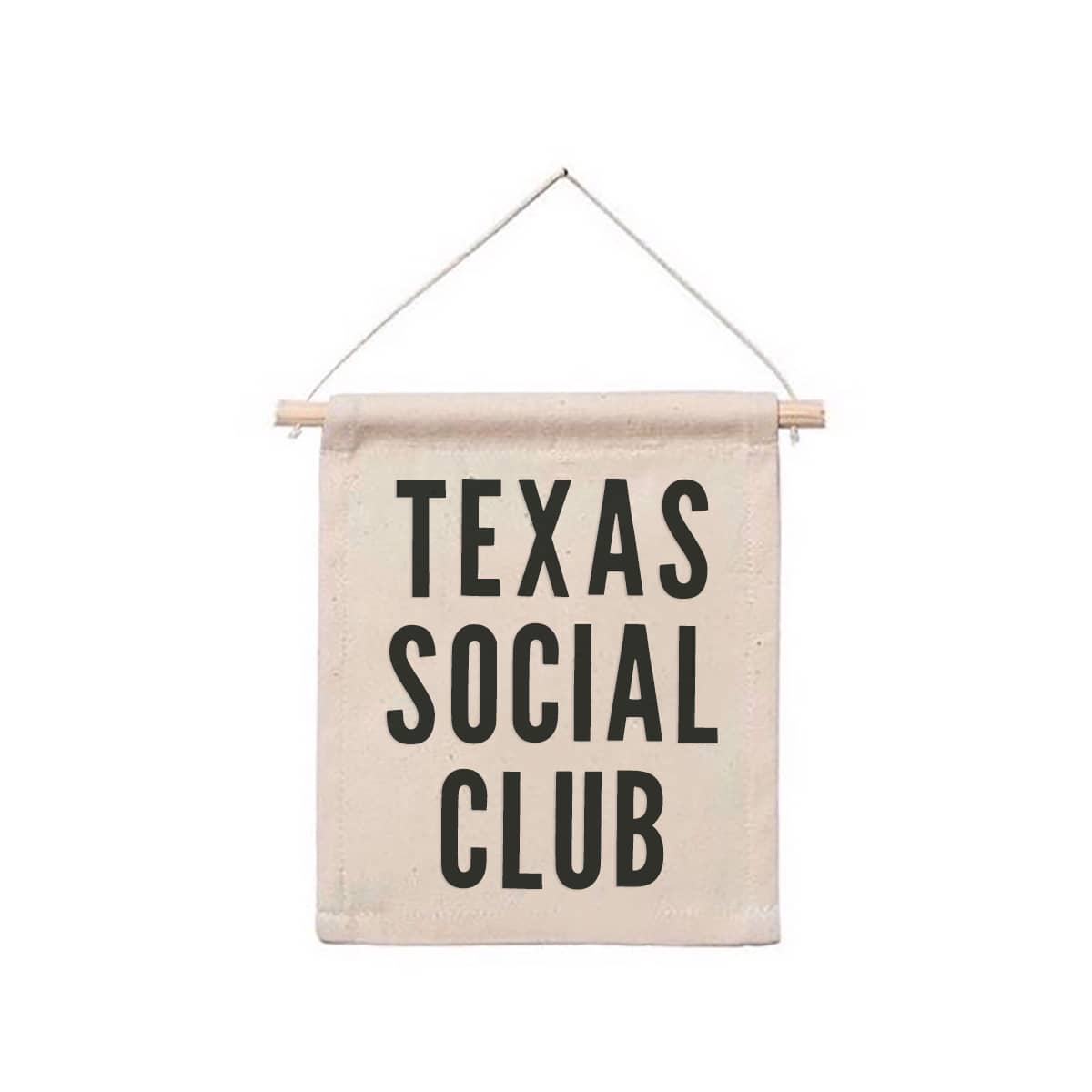 Texas Social Club Hanging Canvas Banner