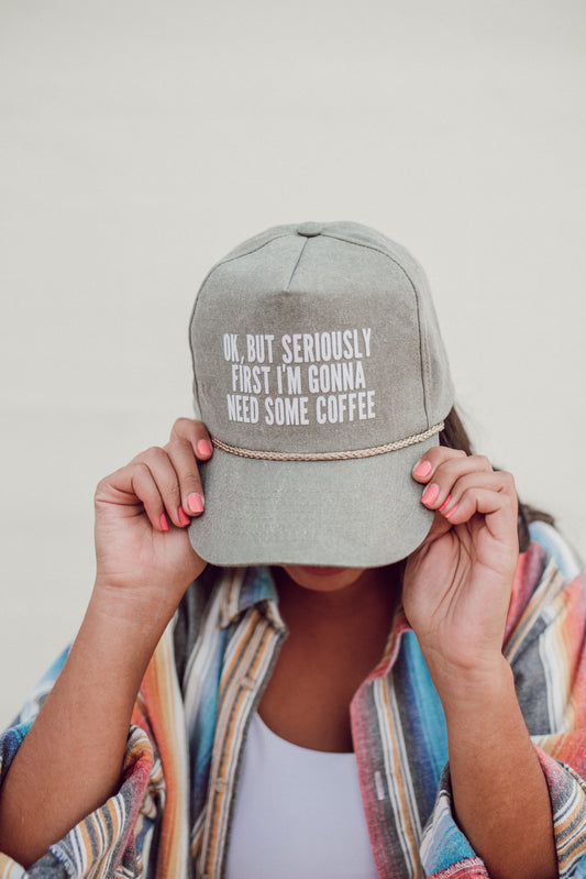 But First Coffee Canvas Trucker