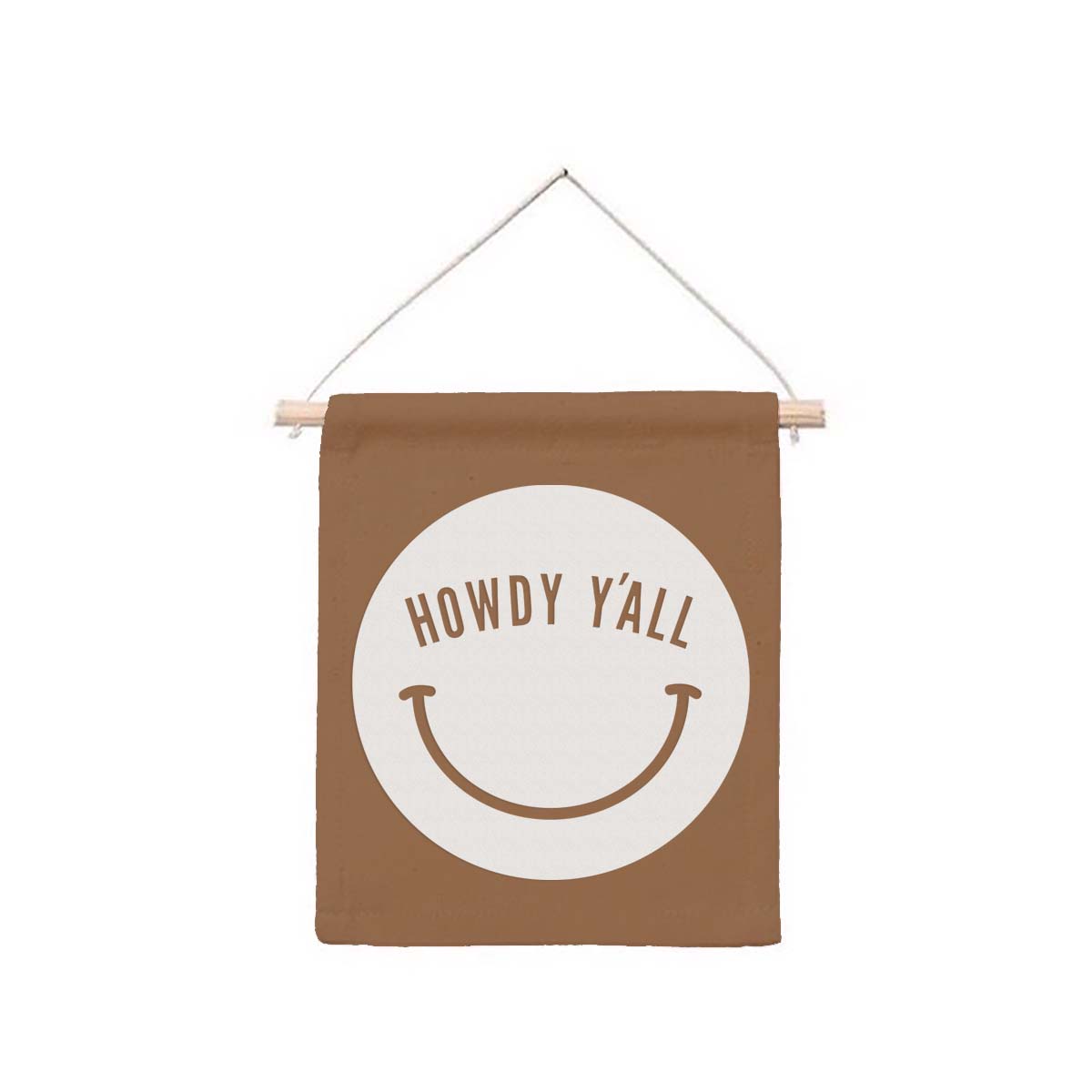 Howdy Y'all Smile Hanging Canvas Banner