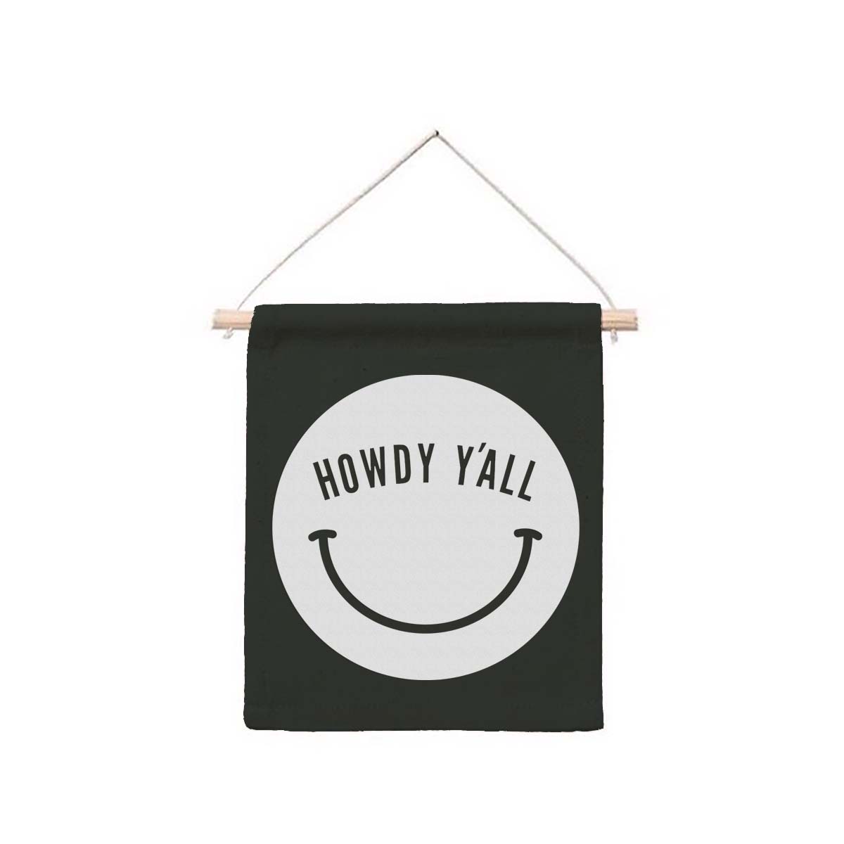 Howdy Y'all Smile Hanging Canvas Banner