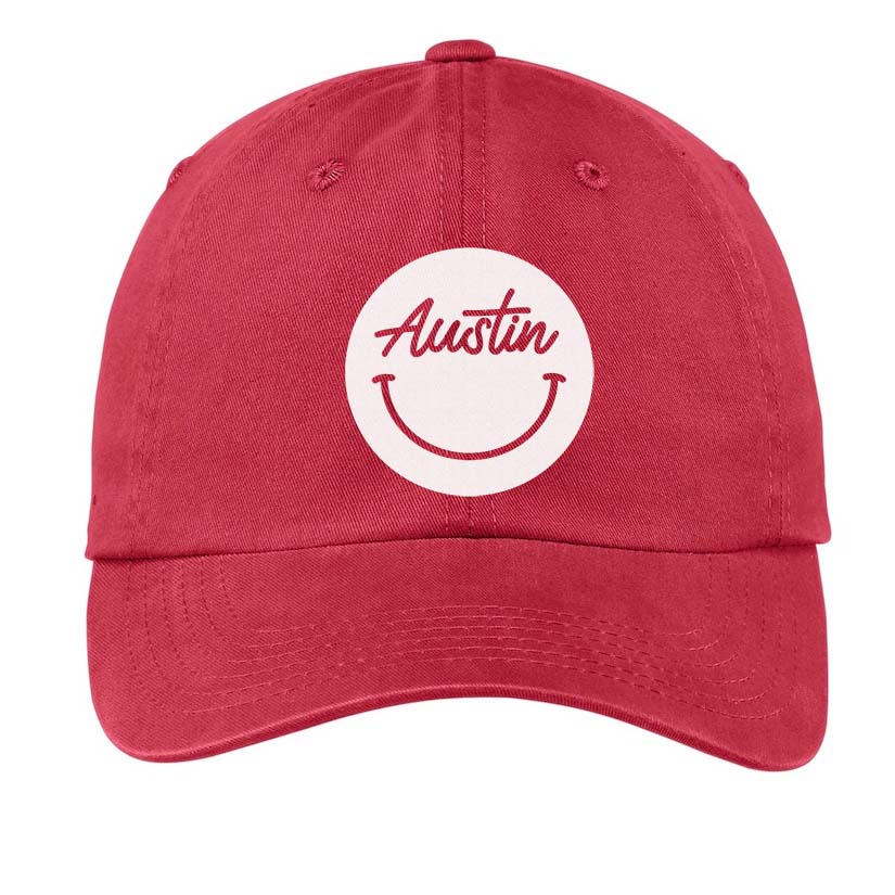 Austin Cursive Smile Baseball Cap